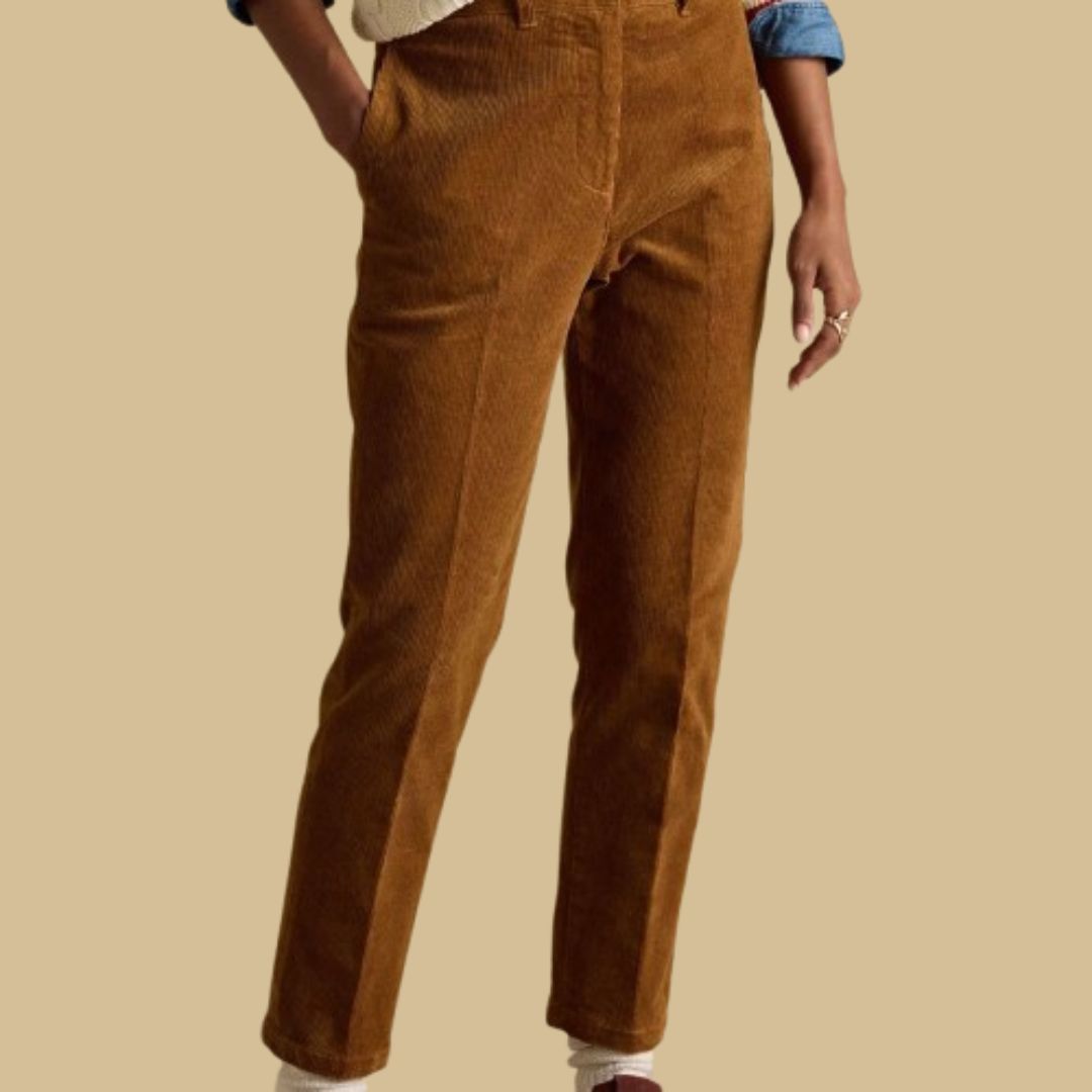 Joules Cotton-Rich Cord Ankle Grazer Trousers