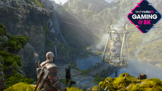 Screenshot of God of War Ragnarok on PC with TechRadar Gaming @ 8K logo