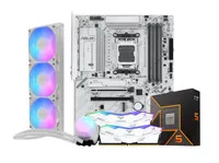 Newegg | AMD Ryzen 5 9600X CPU, Asus B850 Max Motherboard, 16GB Team Group T-Force Delta DDR5-6000 RAM, and a Cooler Master Elite Liquid 360 AIO CPU Cooler