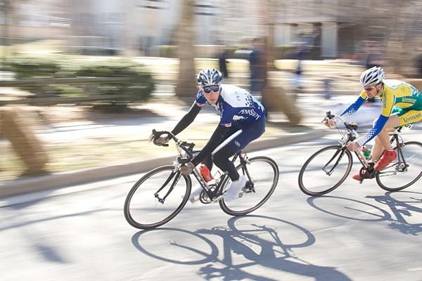Jim Camut and a University of Vermont racer