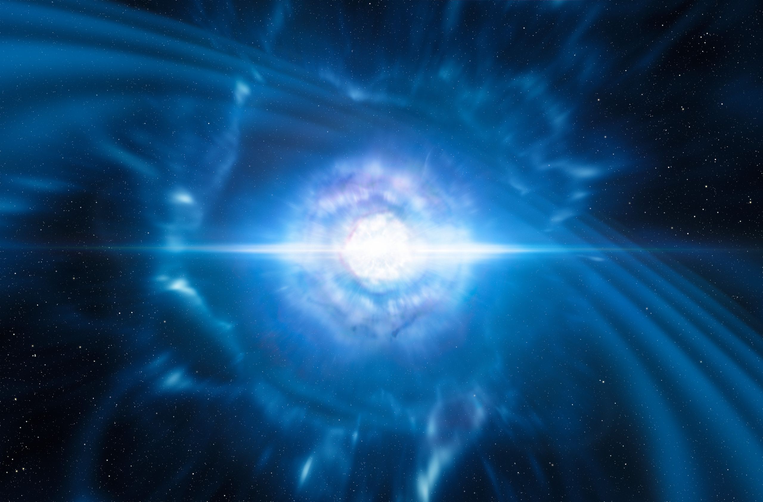 First Glimpse of Colliding Neutron Stars Yields Stunning Pics