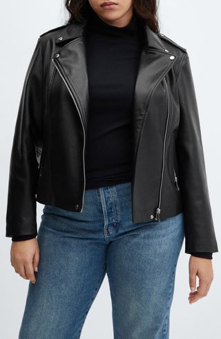 Liz Faux Leather Moto Jacket