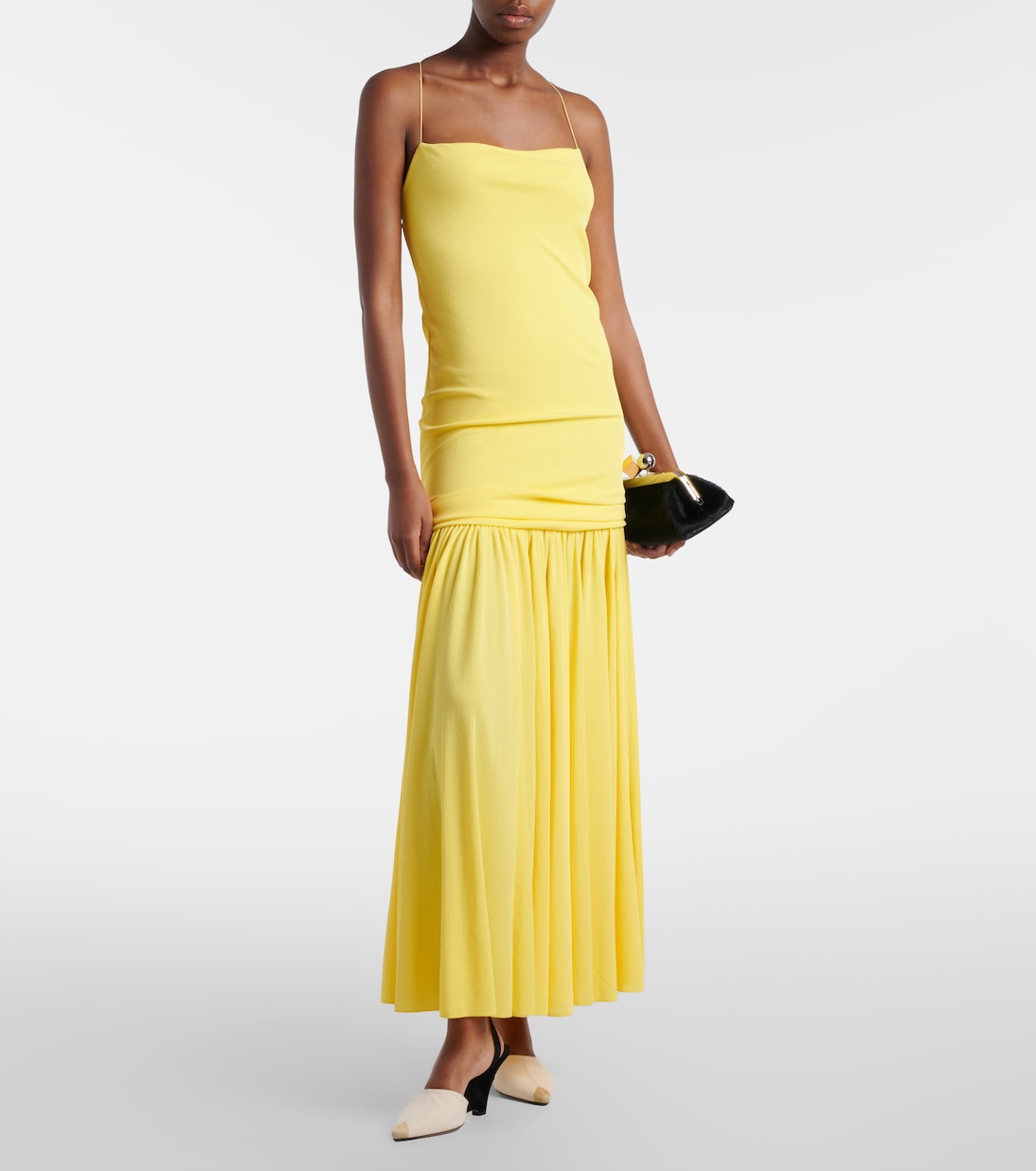 Jacquemus , Abiha gathered jersey midi dress