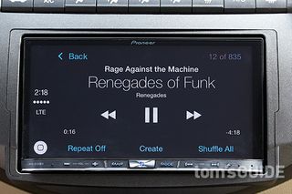 Apple CarPlay's Music interface. Credit: Jeremy Lips/Tom's Guide