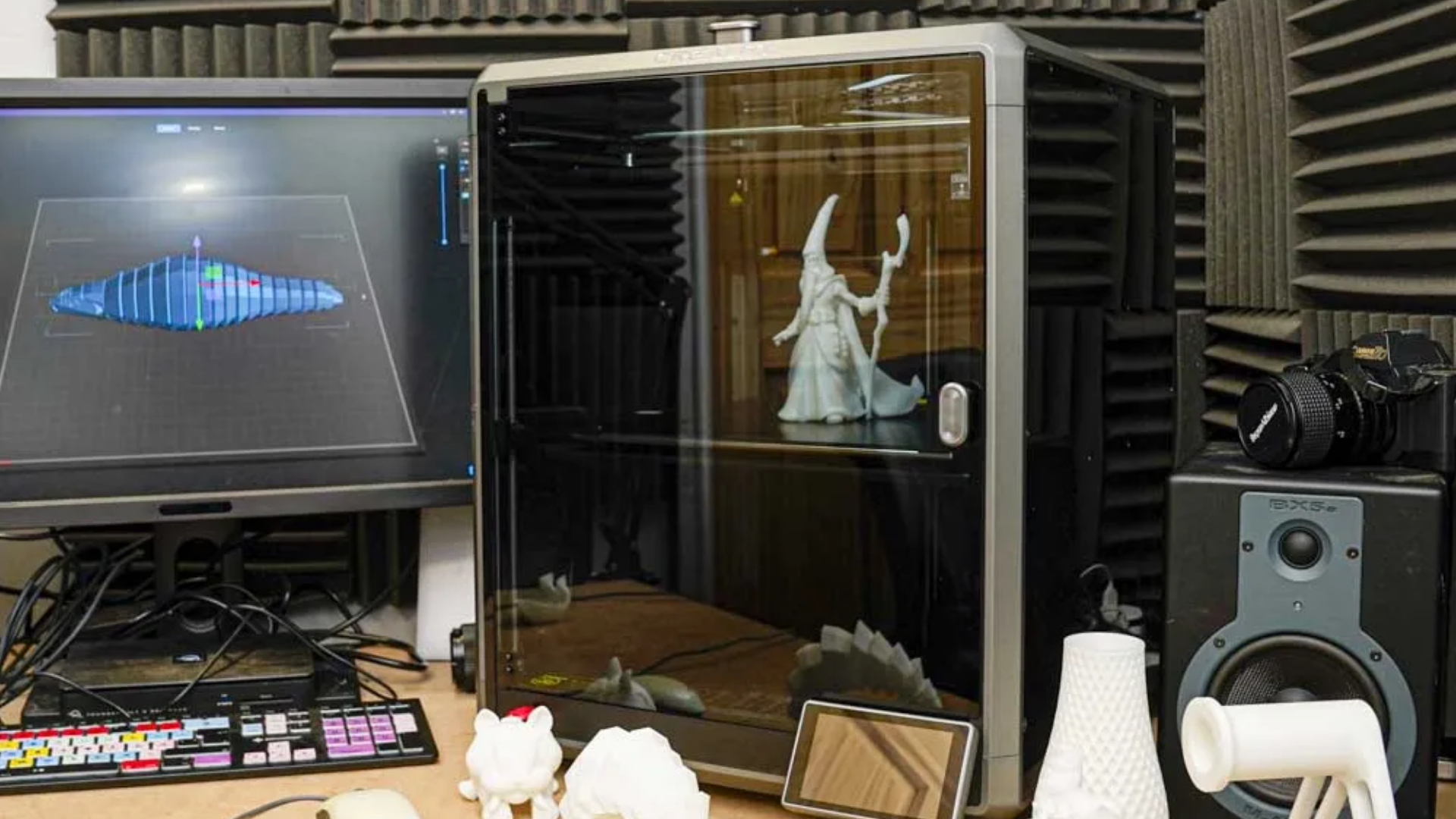 Testing out the Creality K1 Max in our studio during review