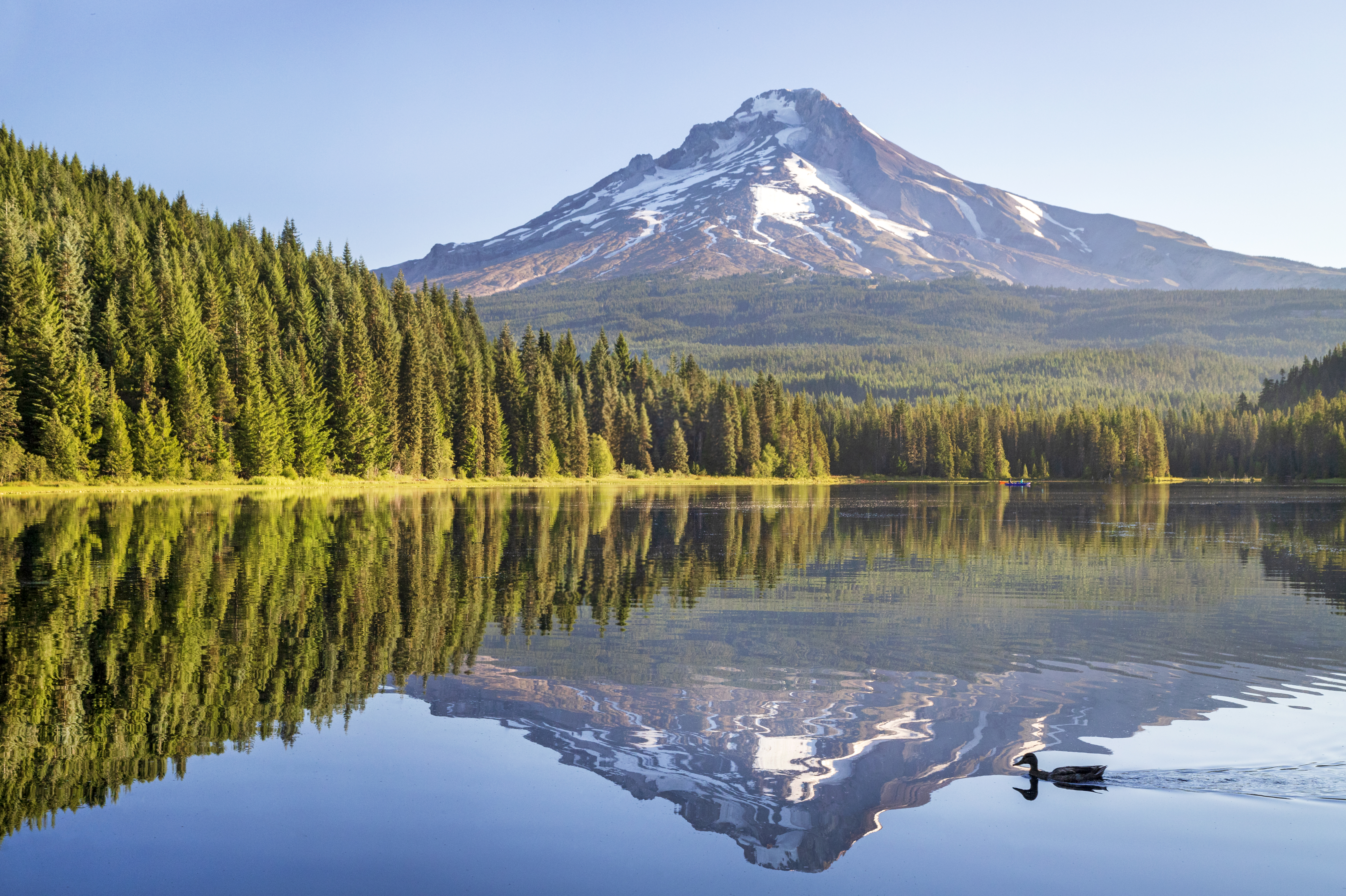 Mount Hood and its reflection in a lake