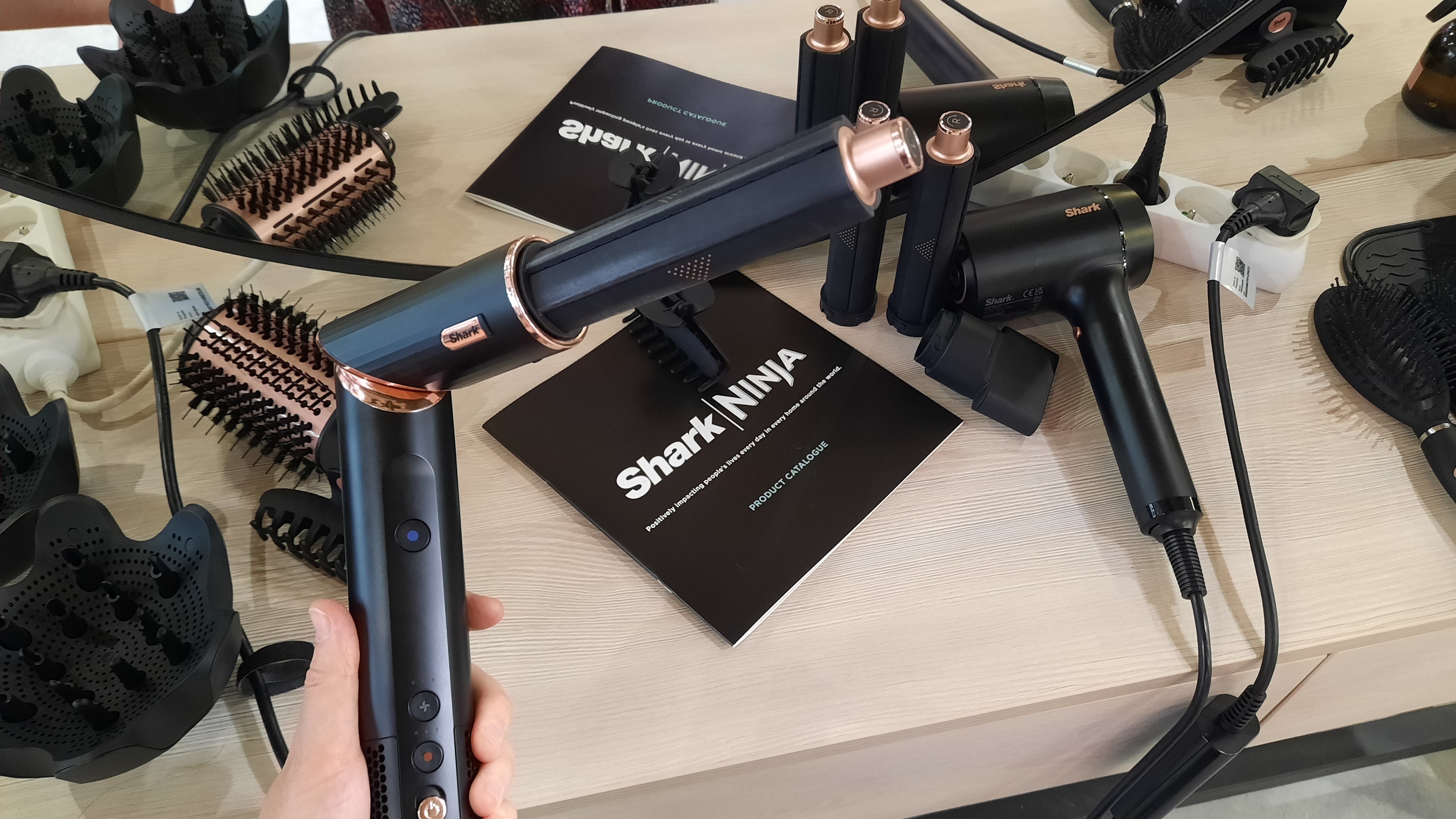 Shark FlexStyle used with curling iron