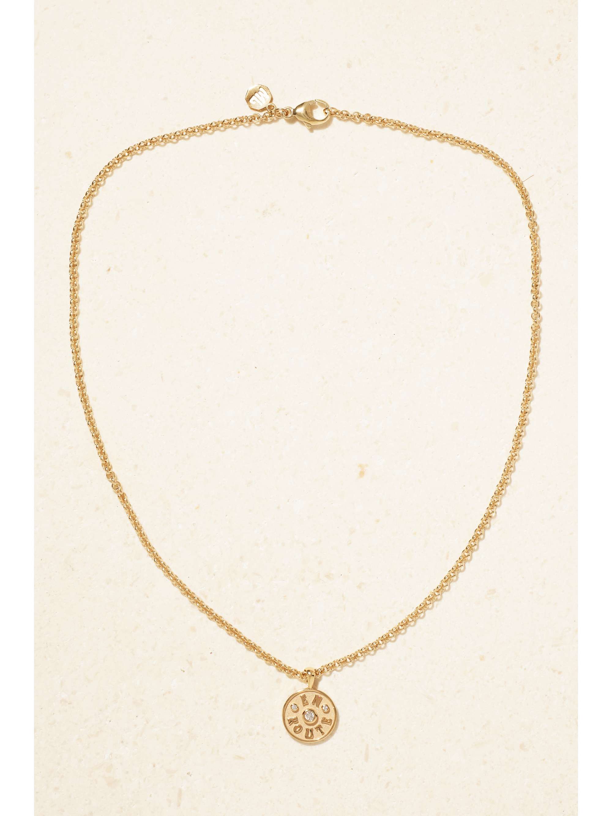 Petite En Route 14-Karat Gold Diamond Necklace