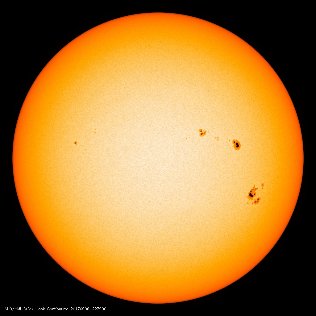 Sunspots Sept. 6 by SDO