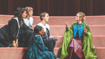 Teacher Jean Brodie with a group of female students