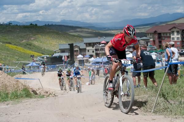 Planet Bikes' Katie Compton hits the afterburner on the second lap, which launched her to a stunning short track victory.