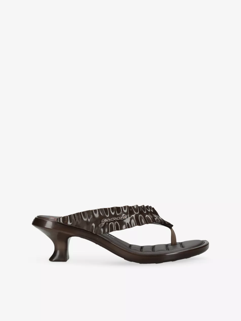 Ganni X Melissa Jelly Heeled Flip-Flops - Eur 35 / 2 Uk Women