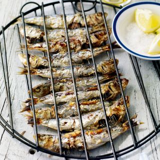 Chargrilled Sardines with Lemon and Sea Salt