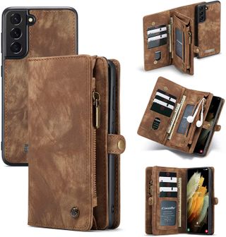 Akhvrs Cowhide Leather Wallet Case Galaxy S