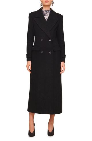 Padded Shoulder Longline Coat