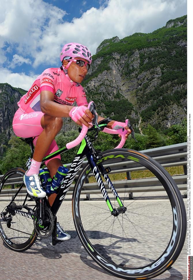 Race leader Nairo Quintana (Movistar)