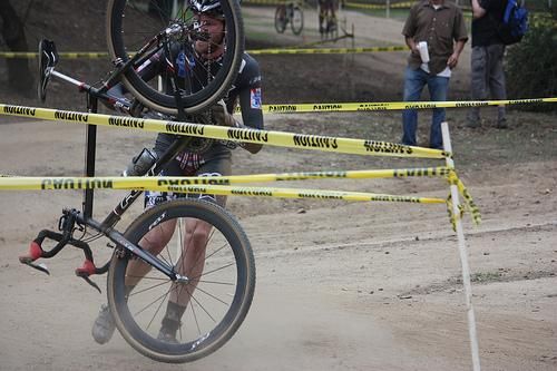 Watchout for flying bikes!