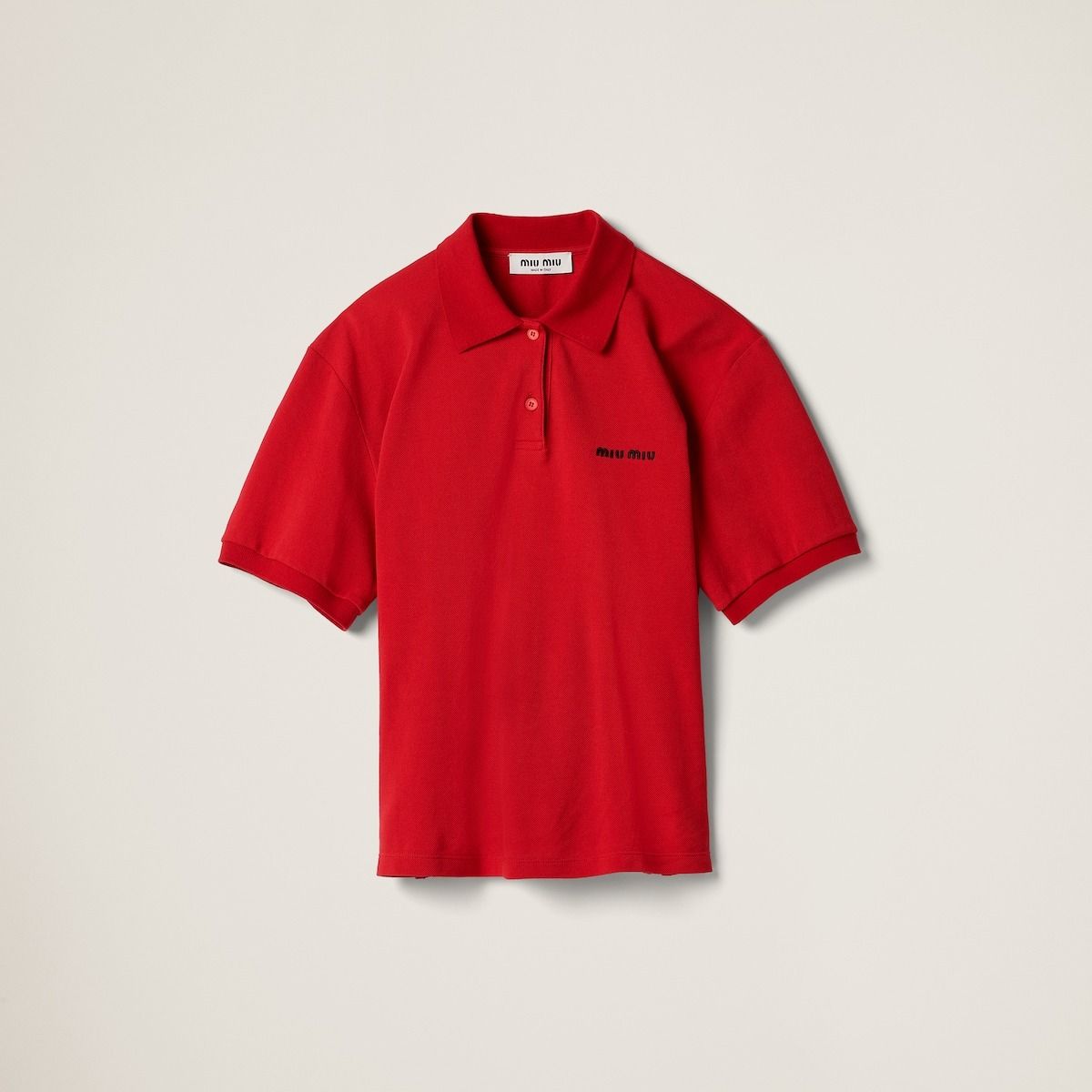 Miu Miu Cotton piqué polo shirt