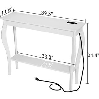 ChooChoo Console Table with Outlets and USB Ports