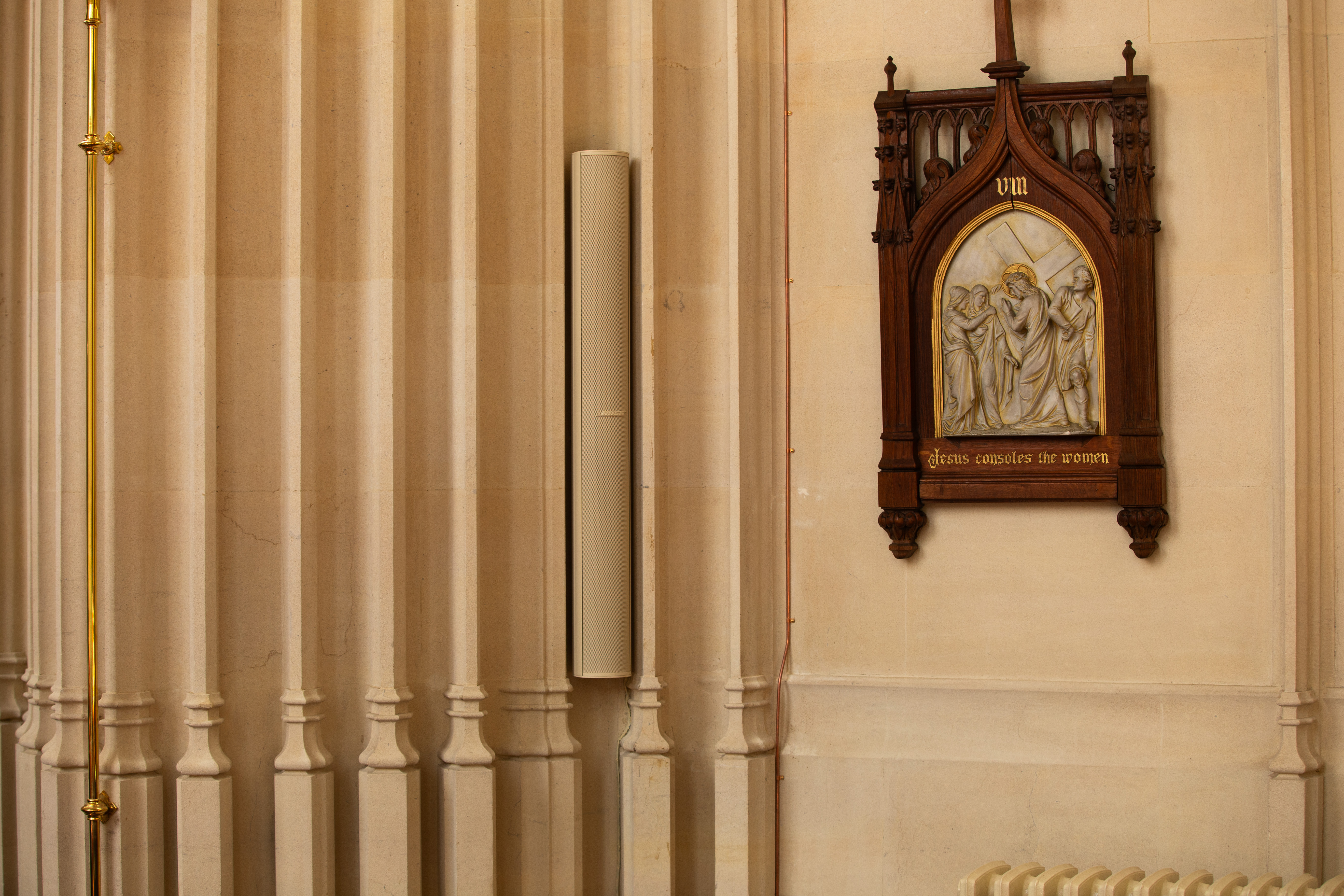 Saint Michael’s Abbey balances tradition and technology in comprehensive AV, IT, and Security system integration with new speakers and PTZ cameras. 