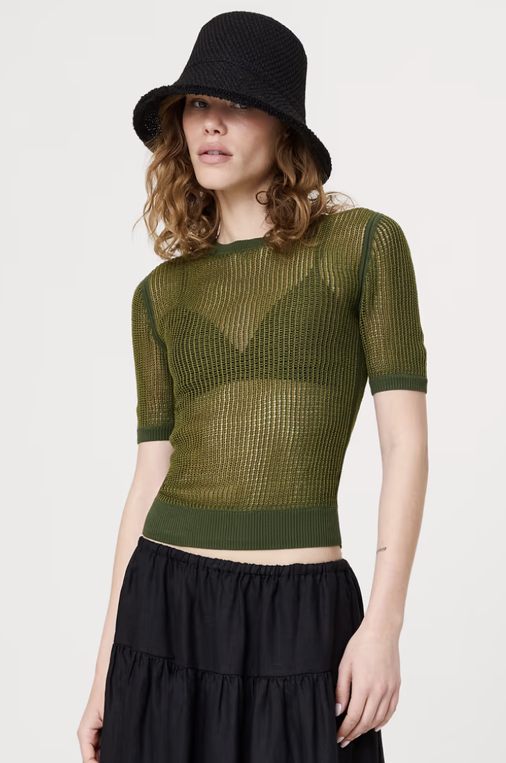 Banana Republic, Mesh Crew-Neck Sweater Tee (Was $100)