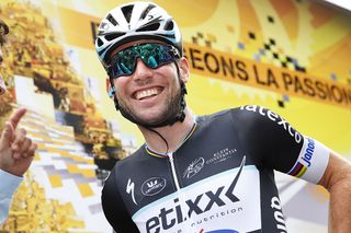 Mark Cavendish (Etixx-Quickstep) still smiling after his stage win
