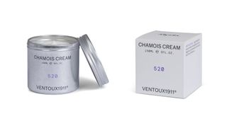 a tub of Rapha ventoux1911 chamois cream alongside its box