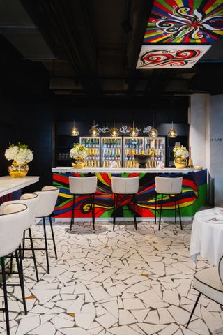 Moët in Paris by Allenos: colourful restaurant interior
