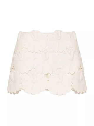 Prada + Hand-Embroidered Silk Mini Skirt