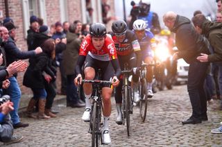 Tiesj Benoot made the final selection ut couldn't get on terms with Terpstra at E3 Harelbeke