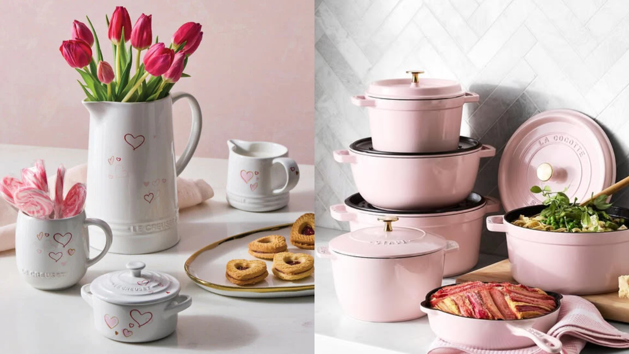 Le Creuset &#039;Mon Coeur&#039; and Staub&#039;s Pink Peony Valentine&#039;s Collections