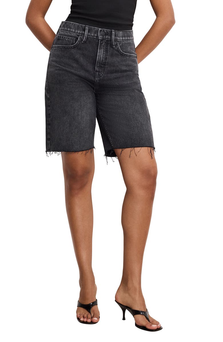 Good Standard Raw Hem Bermuda Shorts