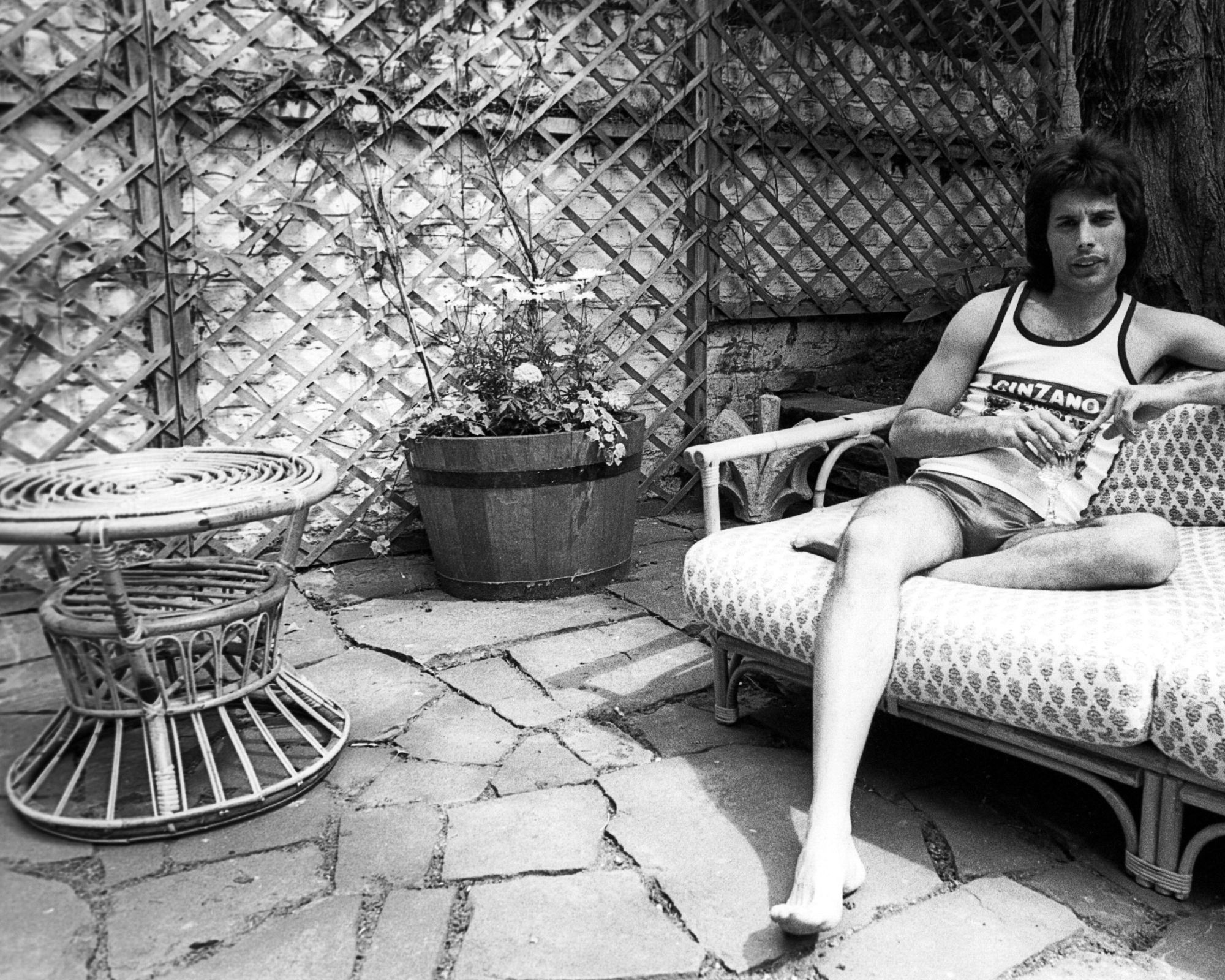 Freddy Mercury on his london porch