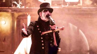 King Diamond performing onstage in 2019