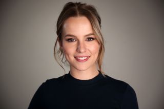 Actress Bridgit Mendler poses for a portrait during the NBCUniversal Summer Press Day at The Langham Huntington, Pasadena on April 2, 2015 in Pasadena, California.