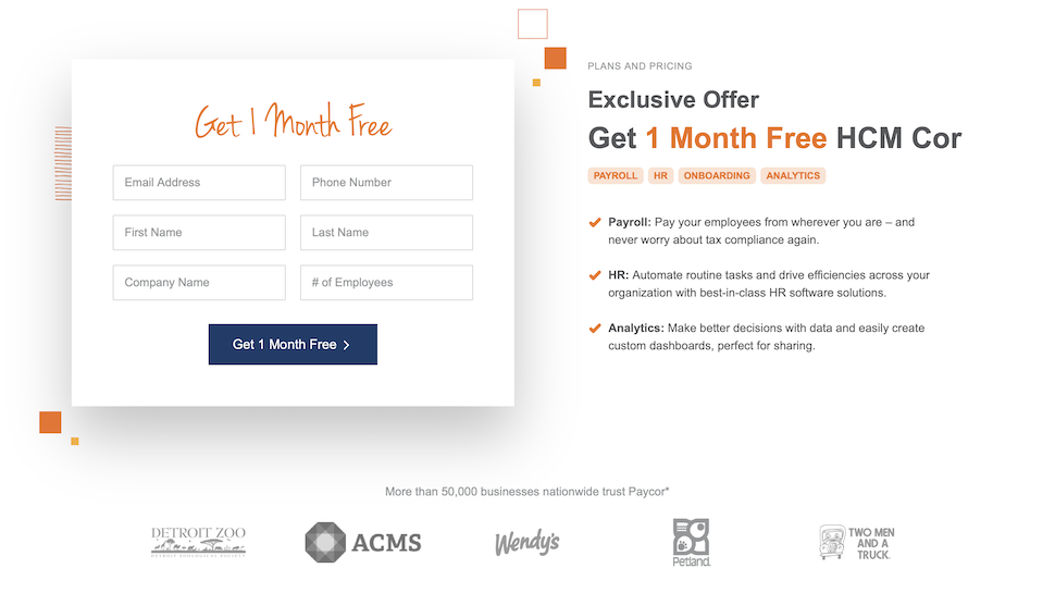 Paycor website screenshot