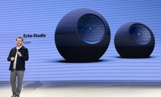 Daniel Rausch speaking at Amazon Devices event