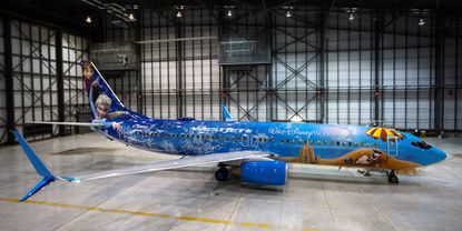 WestJet's Frozen-themed plane.