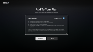 User interface showing the extra member add on feature for subscribers.