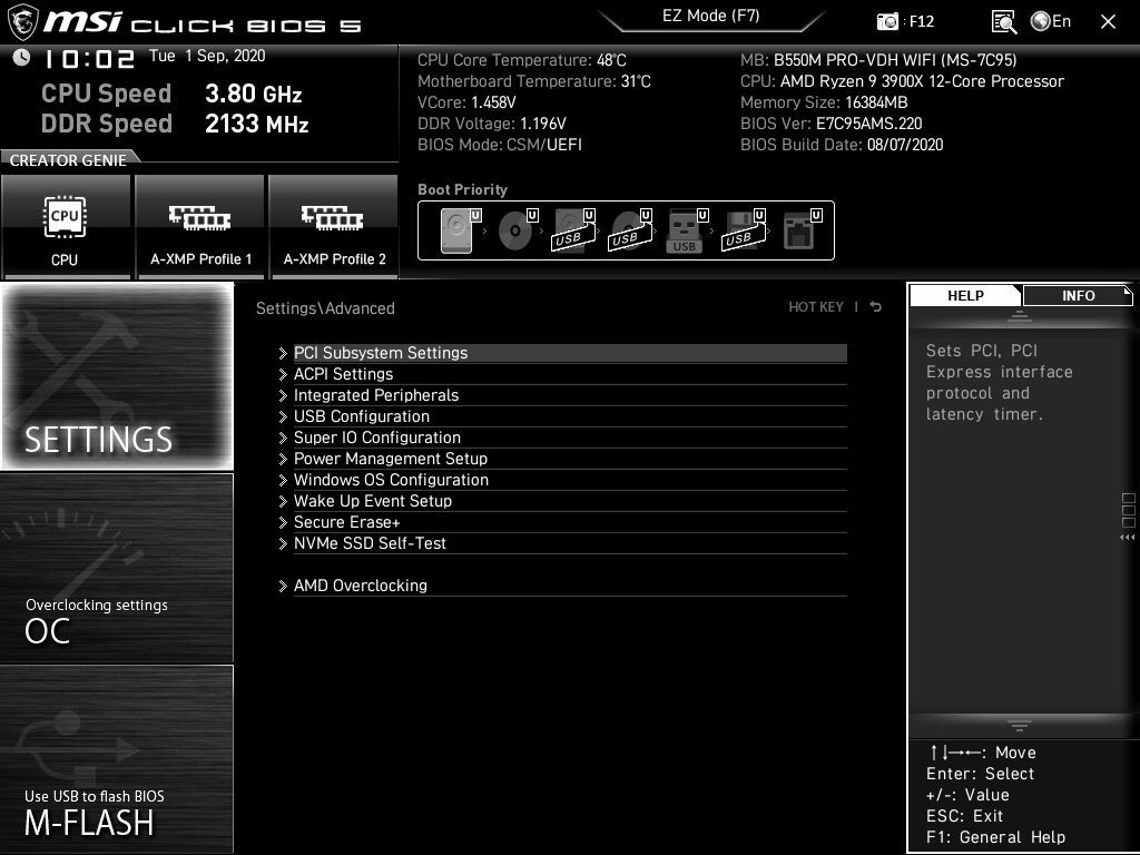 MSI B550M Pro-VDH Wi-Fi