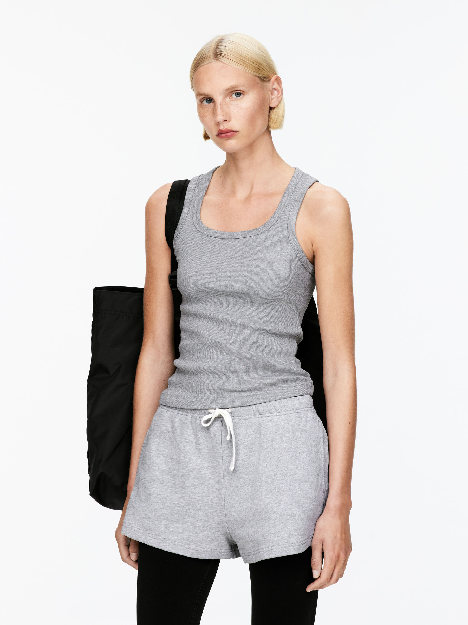 Ribbed Tank Top 
 Grey Melange 
 Women 
 Arket Gb
