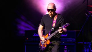 Joe Satriani performs at Wiener Stadthalle on April 8, 2023 in Vienna, Austria.