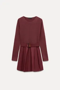 Zara Combination Belted Dress
