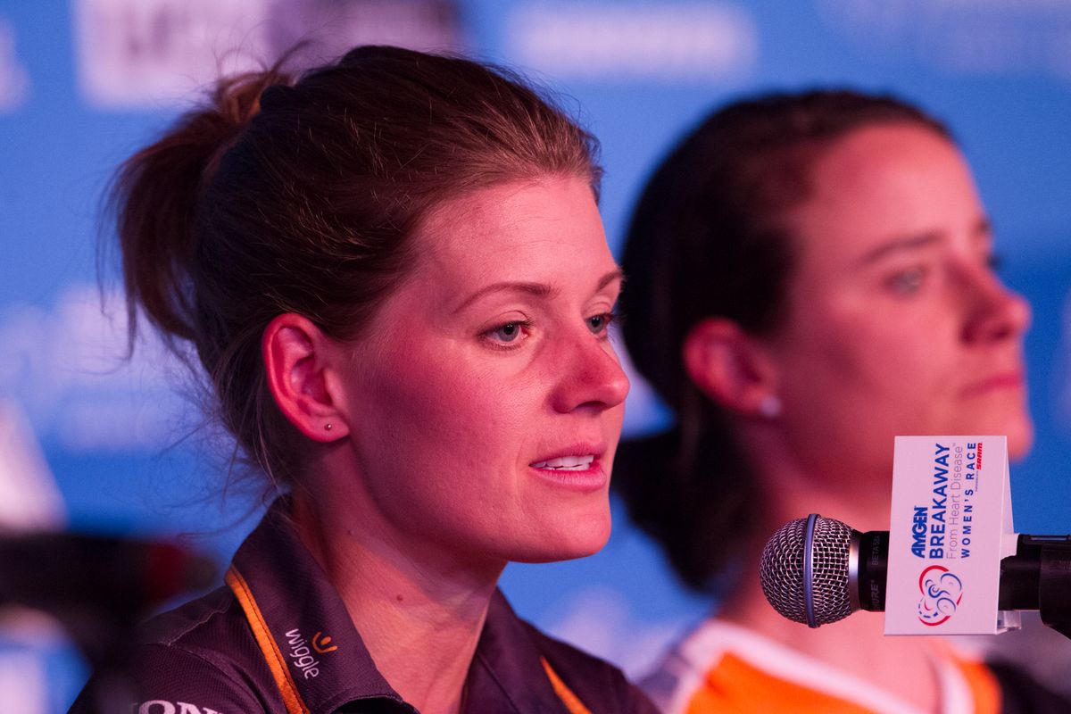 Emma Johansson (Wiggle High5) during today's press conference