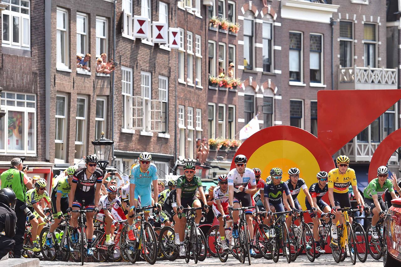 The start of stage 2 of the Tour de France in Utrecht