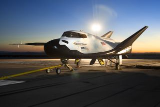 The Sierra Nevada Corporation Dream Chaser flight vehicle is readied for 60 mph tow tests at NASA's Dryden Flight Research Center on Aug. 2, 2013