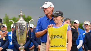 Steve Stricker won the 2023 Senior PGA Championship with daughter Izzi on his bag