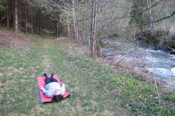 Another outdoor yoga studio along the way