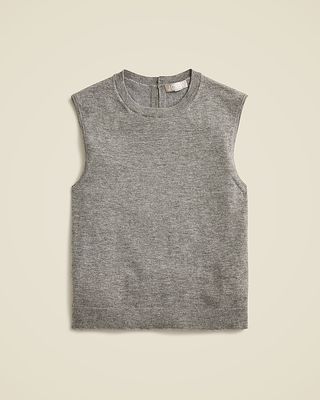 Featherweight Cashmere-Blend Fitted Sweater Shell