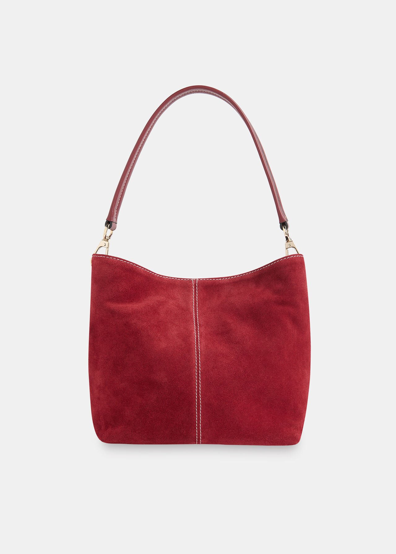 Red Raya Suede Small Bag